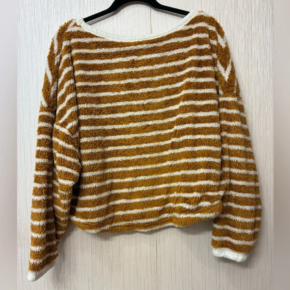 Free People Breton Striped Pullover Sweater‎ Medium XS Autumn Pearl